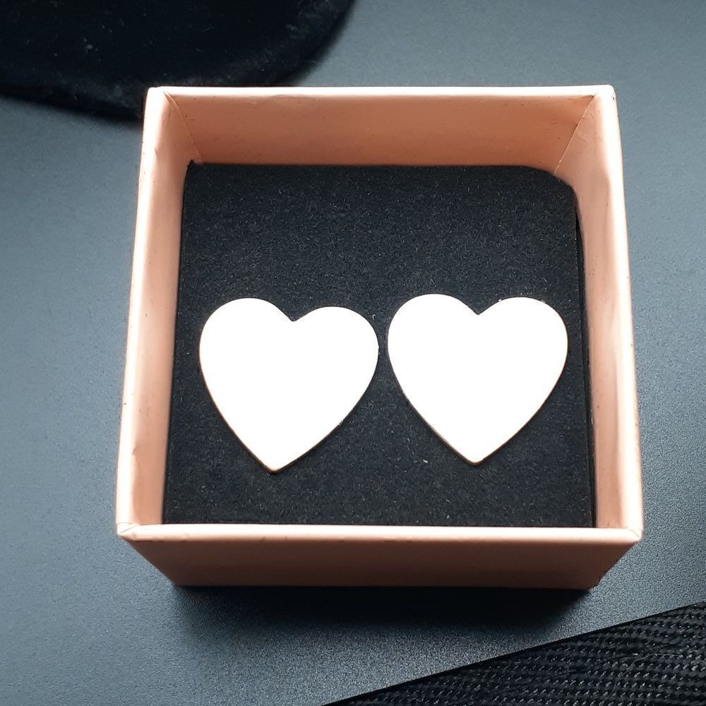 Heart Stud Earrings New In Box
